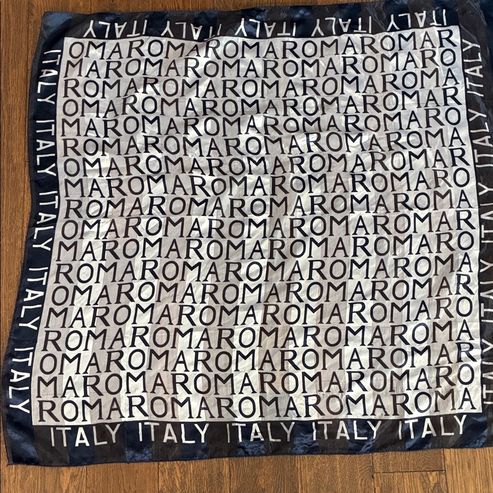 Blue and White Maro Italy Scarf